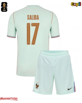 Franța William Saliba #17 Echipament de Fotbal Replică Mondial 2026 Copii Deplasare (+ Șorturi)